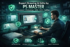 Expert Drawing and Edits by PS MASTER | Document | Photoshop | AML | KYC | Selfies – A Compliance Focused Perspective