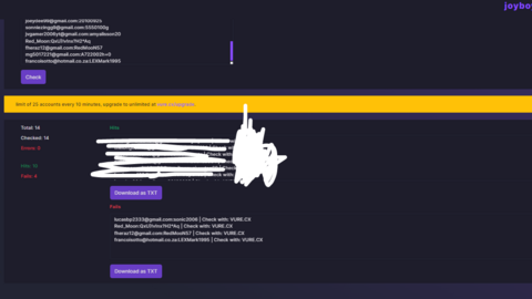 Checker For Account CRUNCHYROLL /IP VANISH/PORNTUBE/LOYALFANS