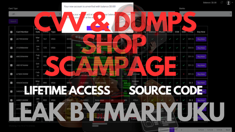 SCAMPAGE CVV DUMPS SHOP | LIFETIME ACCESS | SOURCE CODE | BEST SCAMPAGE