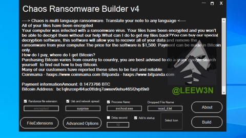CHAOS RANSOMWARE BUILDER V4 | LIFETIME ACCESS |