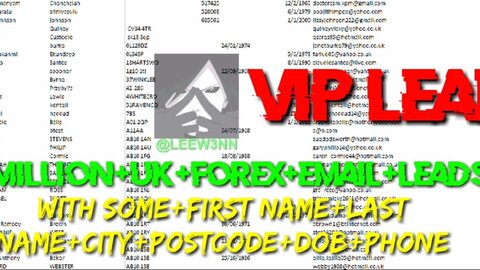1M UK FOREX EMAIL LEADS [VIP LEAK]