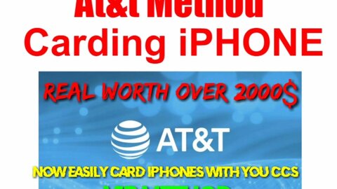 AT&T IPHONE CARDING [VIP METHOD]