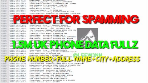 1.5M UK PHONE DATA FULLZ