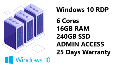 NEONRDP | CHEAP ADMIN RDP | $15 6vCPU 16GB RAM 240GB SSD, WIN10