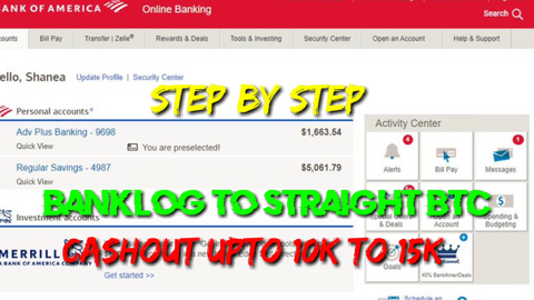 BTC BANKLOG CASHOUT METHOD