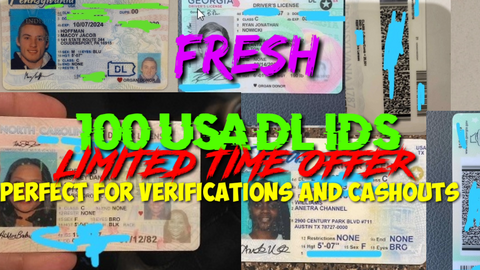 100 USA DL IDS | 100% APPROVED | FRESH