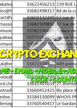 FRANCE CRYPTO EXCHANGE DATASET [VIP]