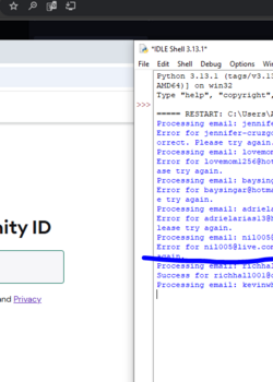 Xfinity.com Vm Checker Python Selenium
