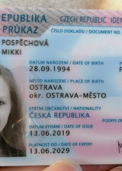 Czech ID card + selfie 240 copies