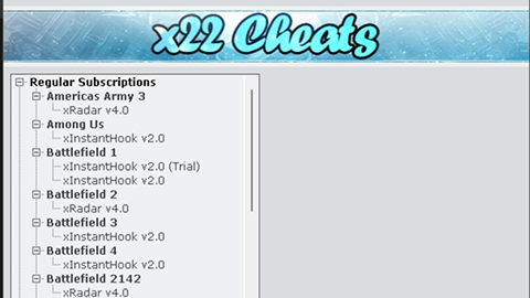 x22Games Cheats Diamond Lifetime Account for sell