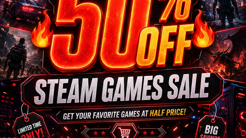 🔥 GET ANY STEAM GAME FOR 50% OFF! 🔥